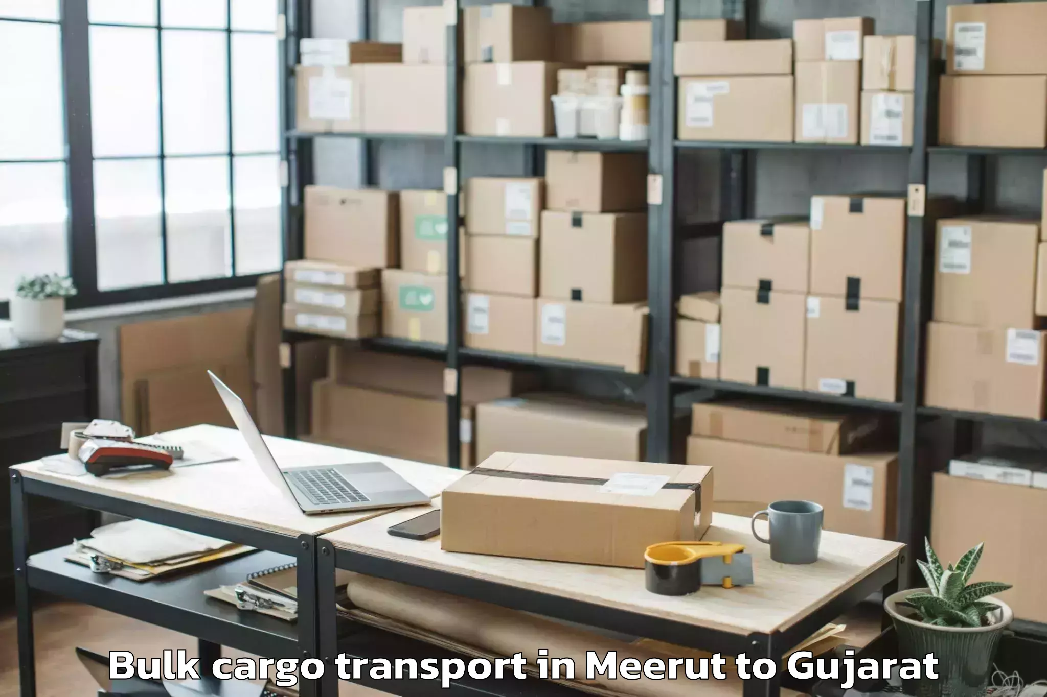 Book Meerut to Santrampur Bulk Cargo Transport Online